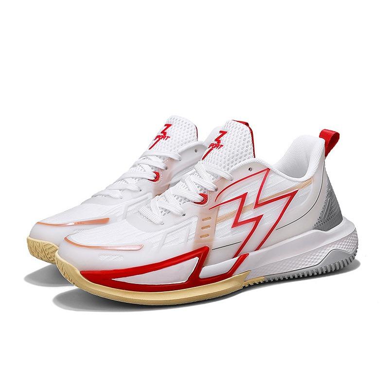 Basketballschuhe Herren Sportschuhe Neu 2 Frühling und Sommer Mesh Atmungsaktiv Leuchtend High-Top Kampf Verschleißfest Sneaker