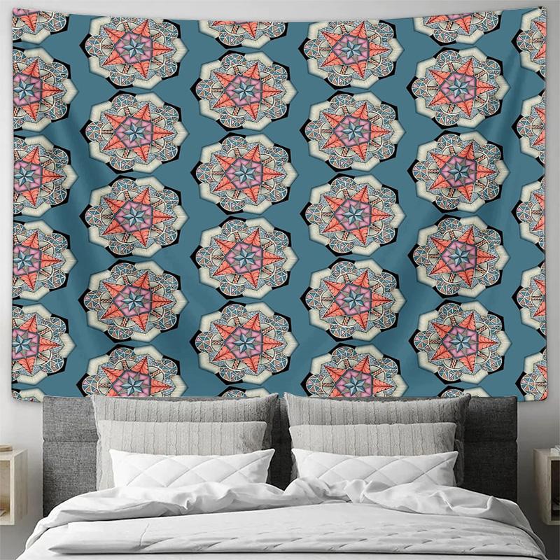 Boho Tapestry Wall Hanging Mandala Wall Art Hippie Decor Psychedelic Room Decor Festival Tapestry Bedroom Aesthetic Dorm Room De