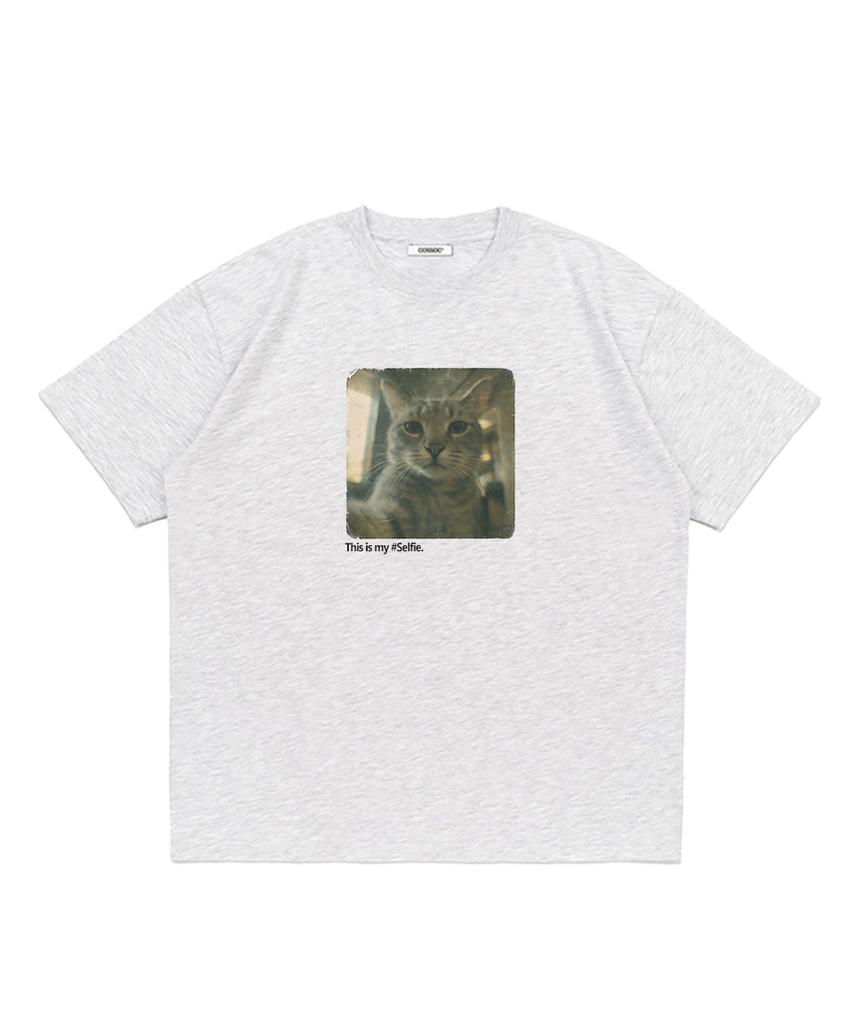 Koso Selfie Cat Short Sleeve T-Shirt (White)