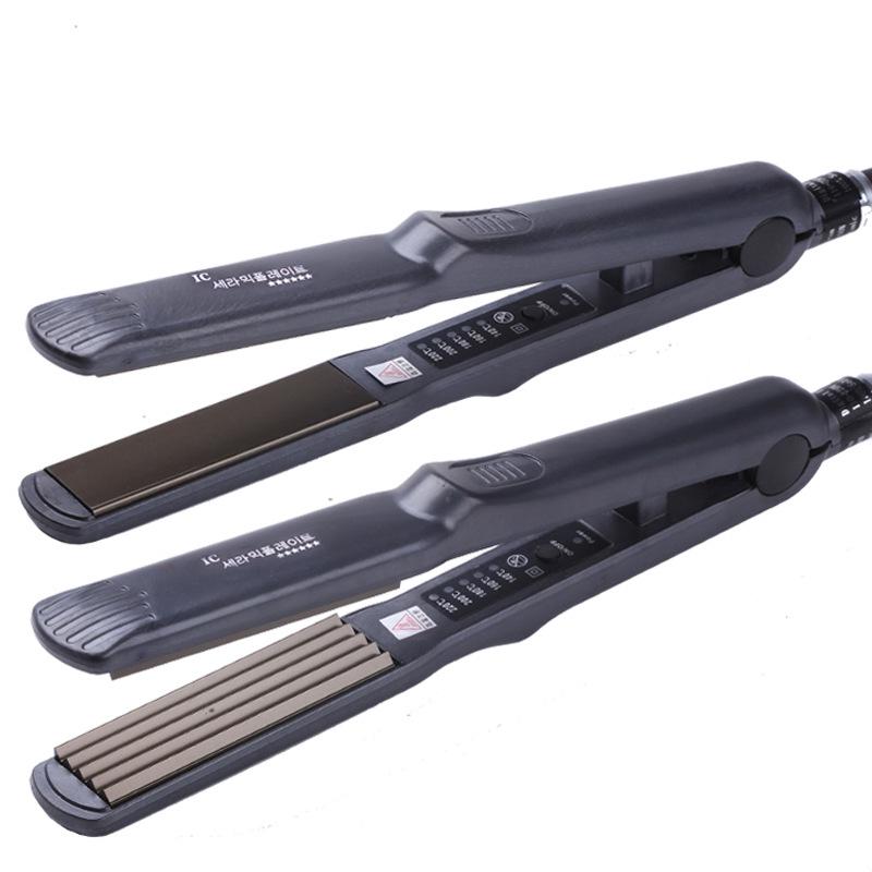 Corn Curling Iron with Temperature Control for Wavy or Straight Hair