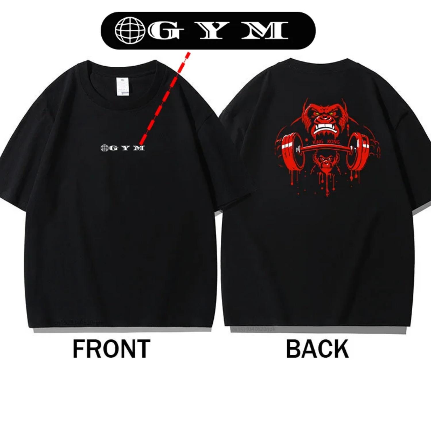

Gorilla Gym Men Cotton TShirt Streetwear Casual Hip Hop Athletic Fit XXXXXL чорний