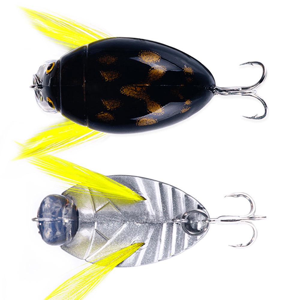 

3.8cm 4g Bionic Floating Water Beetle Bait - Hard Lure for Fishing