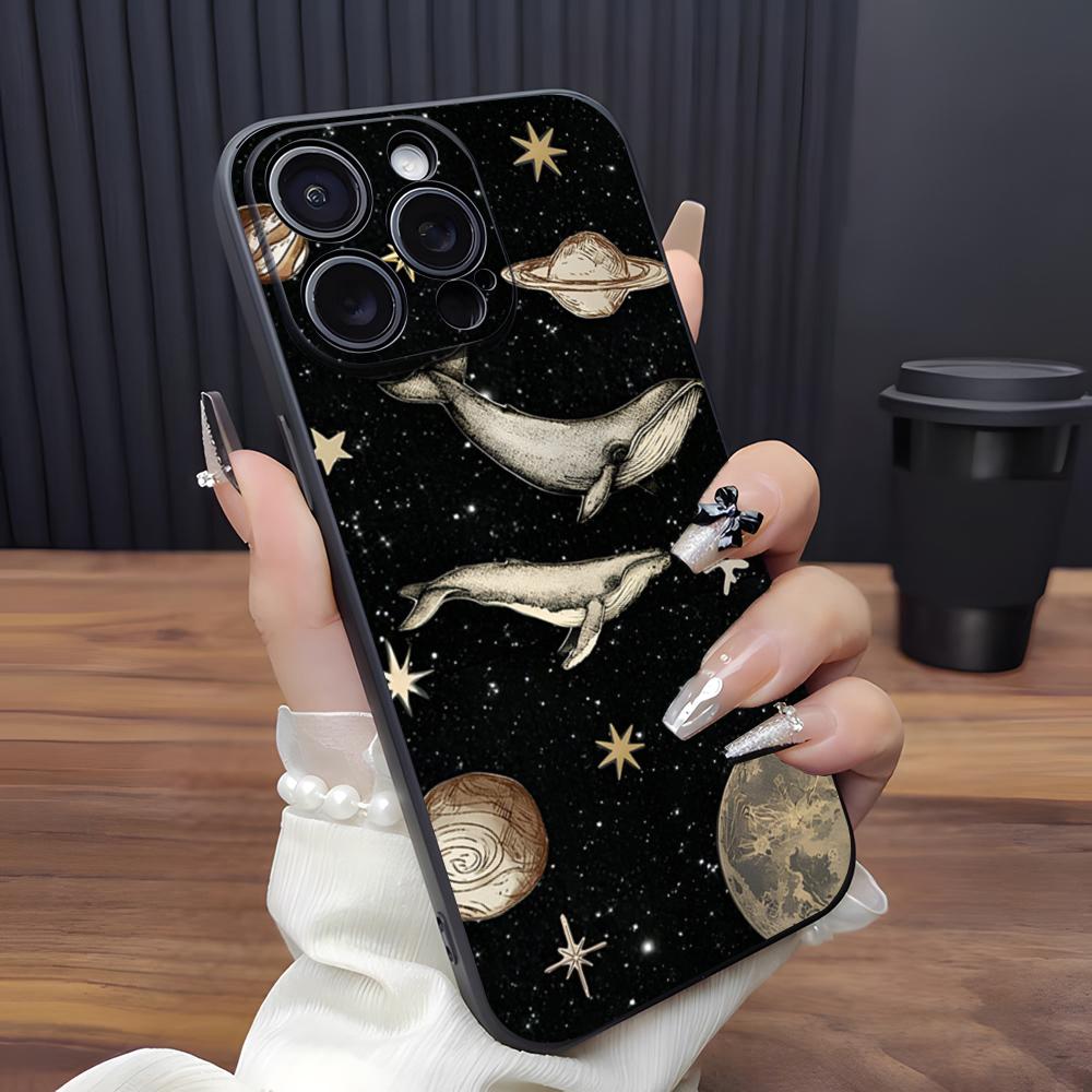 Ocean Animal Whale Phone Case For IPhone 17 Pro Max 15 Pro 16 14 Plus 12 13 Mini 11 Pro Shockproof Soft Cover