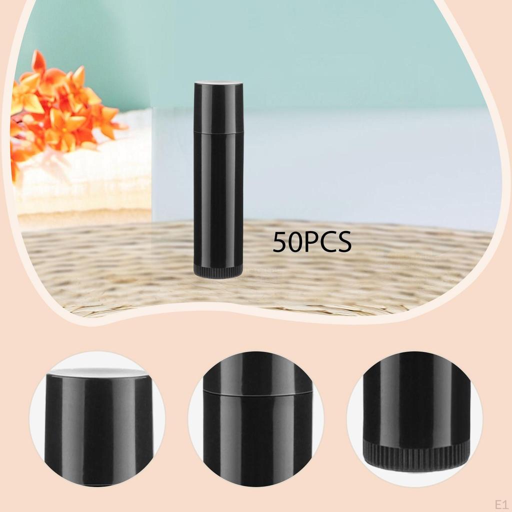 50 5,5ml Runde drehbare Lippenbalsamtuben, für Balsam, kosmetische Probenbalsame und feste Produkte