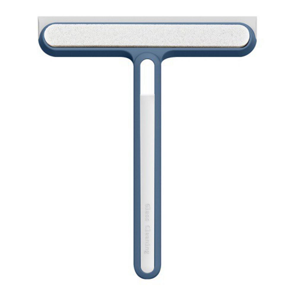 

4 In 1 Multifunction Cleaning Tool Sponge Glass Cleaner Window Squeegee with Detachable Brush Blue