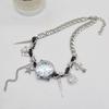 Fashion Y2k Watch Leather Pendant Titanium Steel Collar Female Personality Cyberpunk Choker Fashion Jewelry Gift