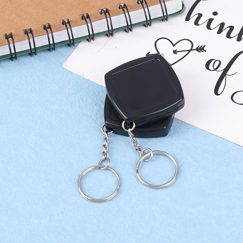 Square 2M Tape Measure Retractable Gift Small Steel Portable Ruler Key Chain
