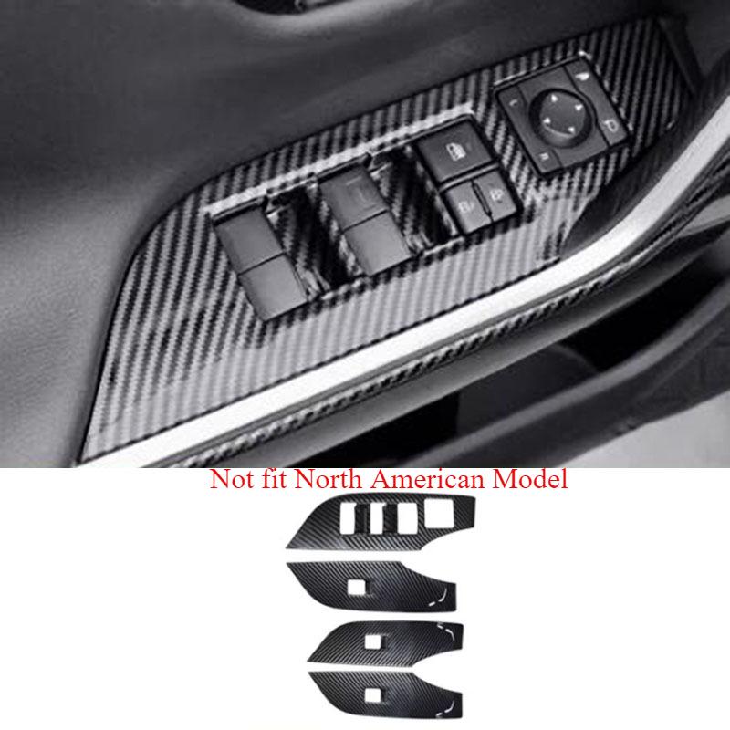 LHD RHD Window Switch Button Cover Trim Inner Door Strip Panel For Toyota RAV4 RAV 4 - 2024 car Accessories Cu