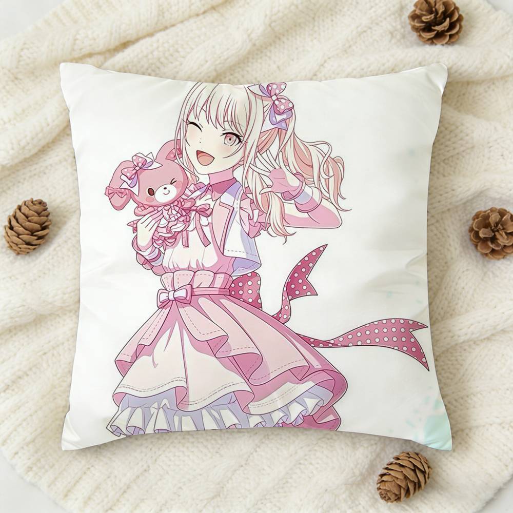 Pc Anime Mizuki Akiyama Cartoon Style Doublesided Printed Square Decorative Cushion Cover for Sofa Living Room Home Decor