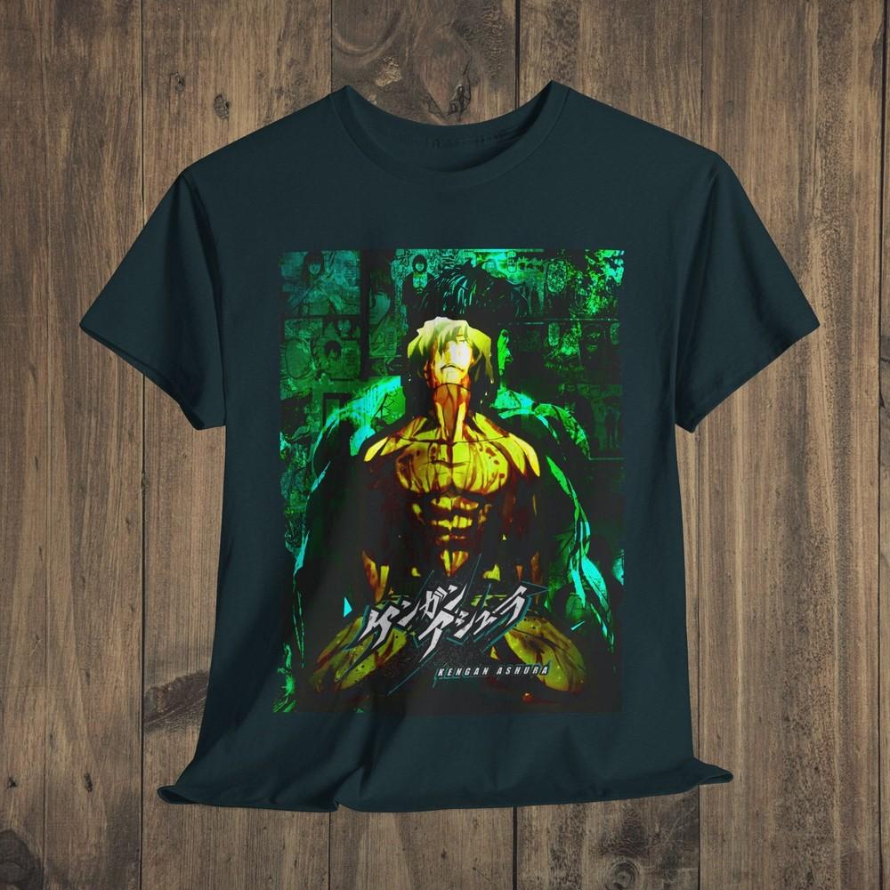 

Аниме Kengan Asura Унисекс Футболка, Футболка Ома Токита, Подарок для аниме про боевые искусства, Манга S