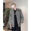 Herren Vintage gewaschene Jeansjacke: Robust, Trendiger Street Style
