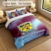 3Pcs Bedding Set Custom Name Text, 1 Sheet 2 Pillowcases Home Bed DecorBurnley Football