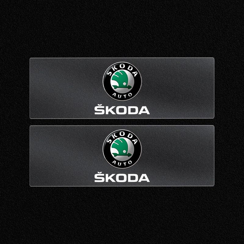 XOWS7 Car Interior Steering Wheel 3D Sticker Logo Car Accessories Tool for Skoda RS Rapid Yeti Karoq Vision Octavia Kodiaq Kamiq Fabia