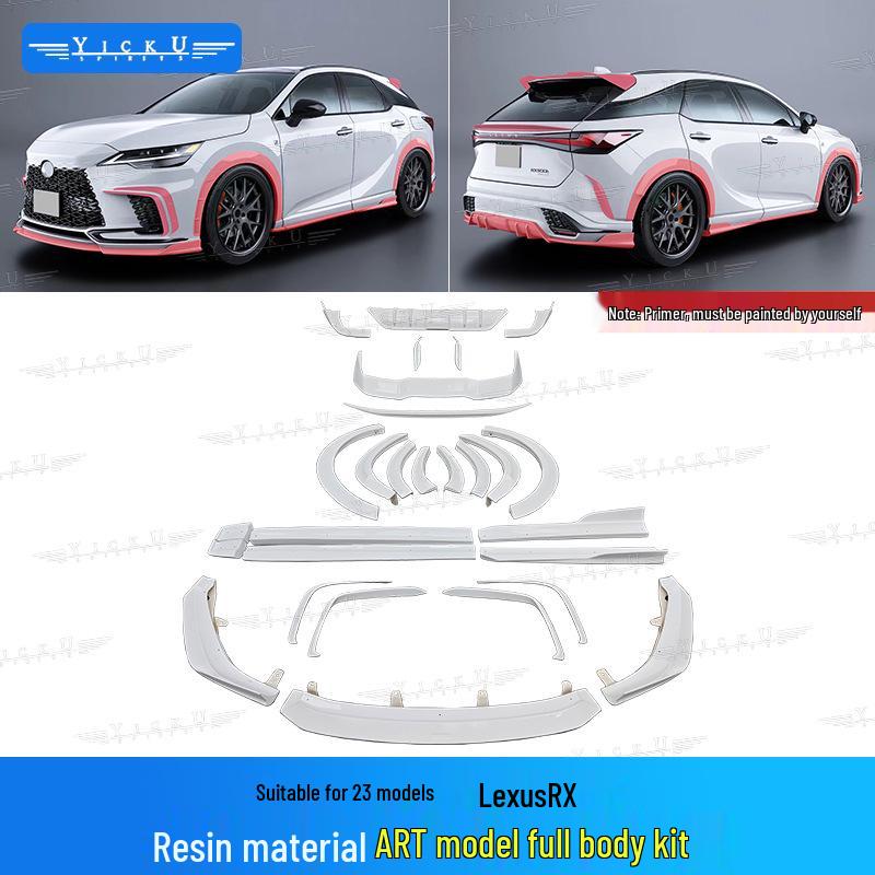 Lexus RX350/500 Carbon Fiber Body Kit (Front Lip, Fender Flares, Rear Lip, Side Skirts, Tail Top Spoiler, 2023-2025)