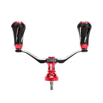 DRESS Custom Handle for W Vertex EVO Spinning Crimson Shimano Fishing Lightweight and Universal Fit for Left and Right Handed Reels Reels, 90mm, Red,