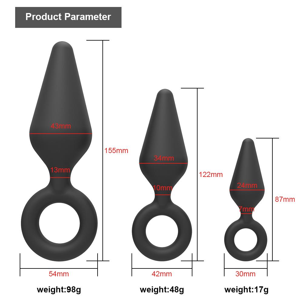 100% Safe Silicone Dildo Butt Plug Anal Plugs Unisex Sexy Stopper Small Size Adult Sex Toys for Men/Women Trainer Massager