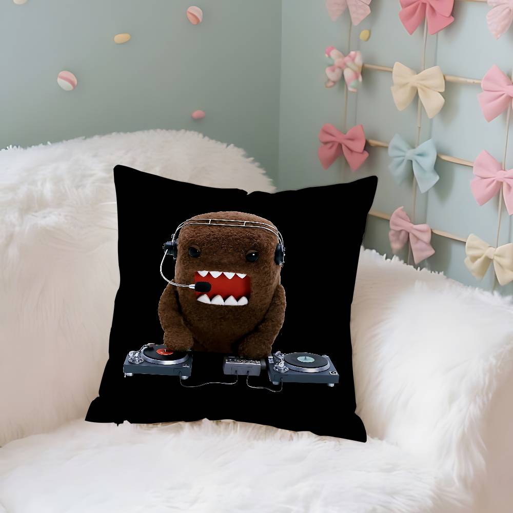 Cute DDomo Kun Case Plush Fabric Soft Pillowcase Double Sided Print Cushion Cover Household Gifts