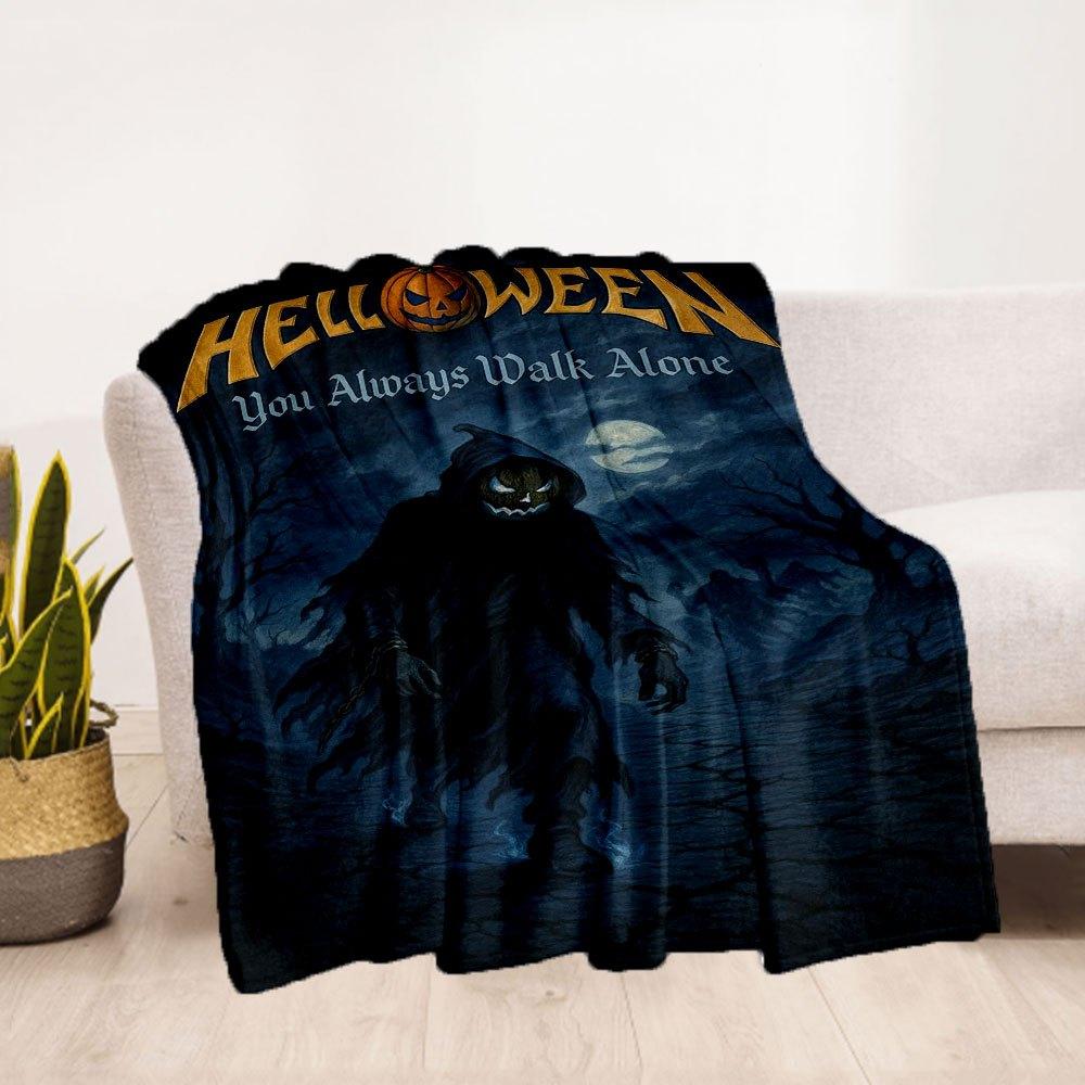 Helloween You Always Walk Alone Tisk plakátuDeka Flanelová deka na pohovku, postel, cestování, kempování, do kanceláře
