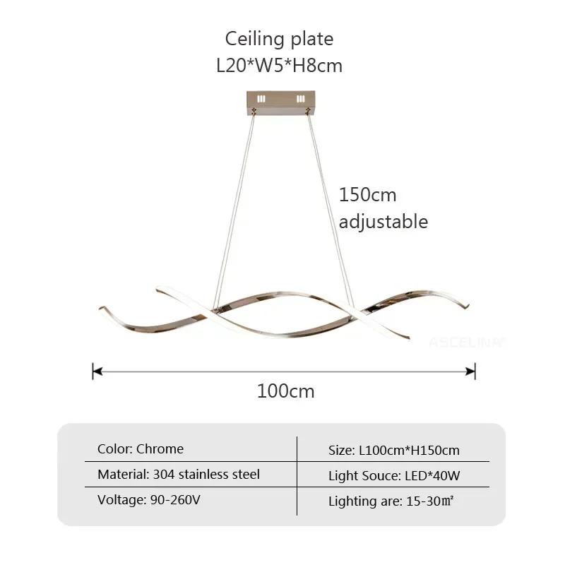 Modern LED Pendant Lights for Living Dining Room Suspension Luminaire Restaurant Ceiling Chandelier Indoor Lighting Fixture