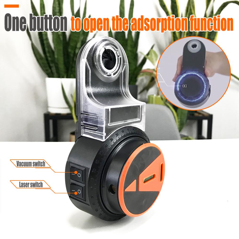 Electric Drilling Dust Collector 360° Laser Level Vacuum Sucker Wall Dust Collector Small Cleaning Tools