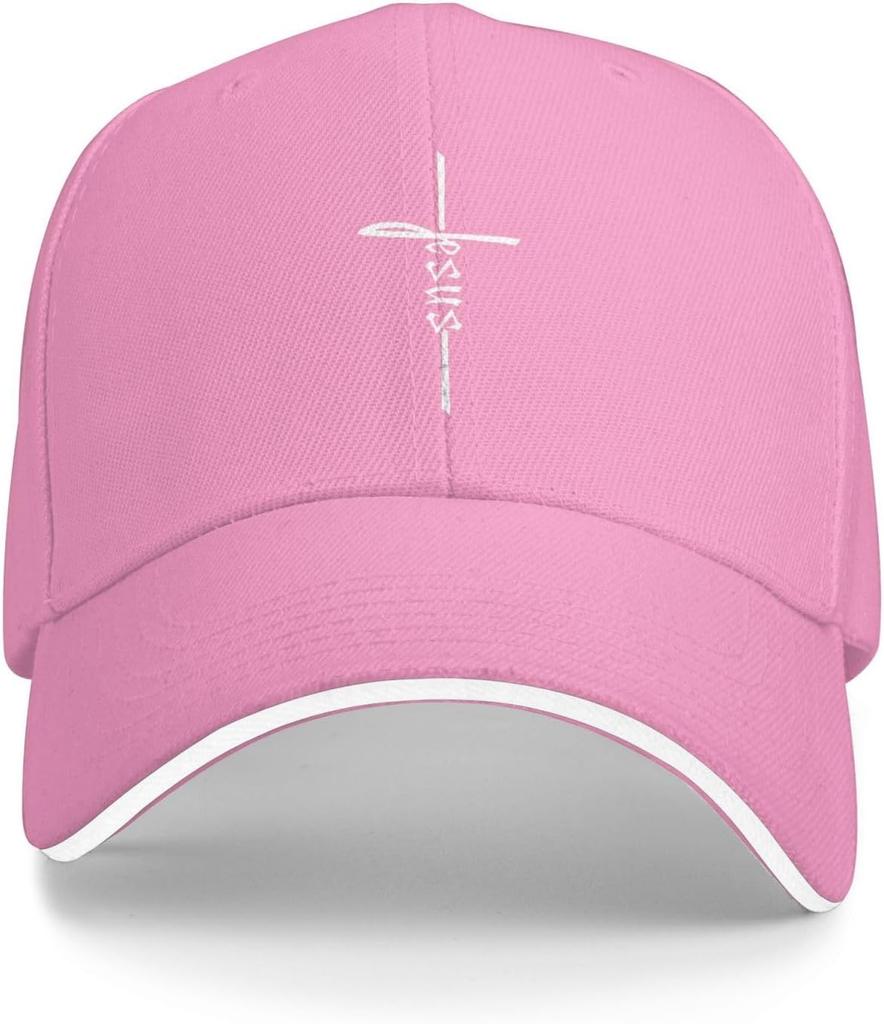Jesus Cross Faith Religious Christian Baseball Cap Polyester Casual Outdoor Adjustable Headwear