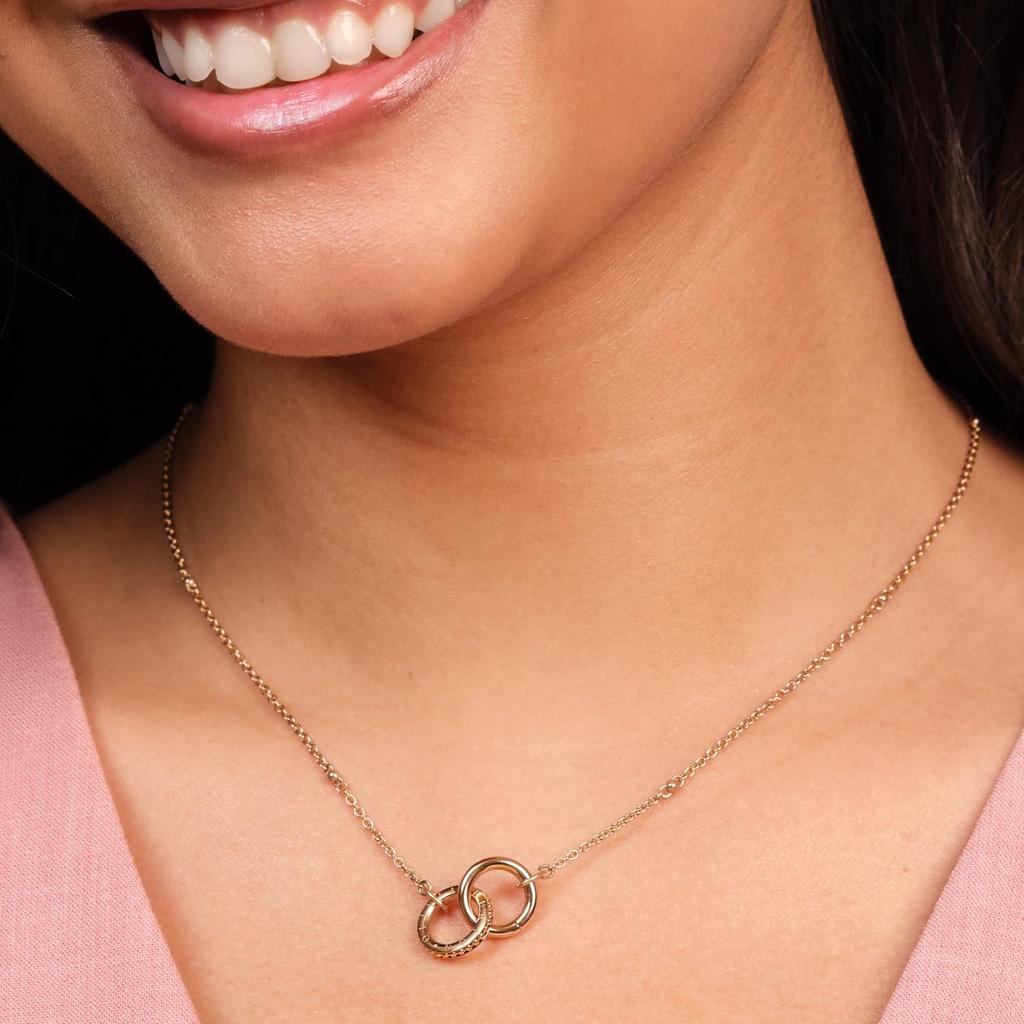 Olivia Burton Classic Amity Interlocking Rose Gold Necklace Women's (24100313)
