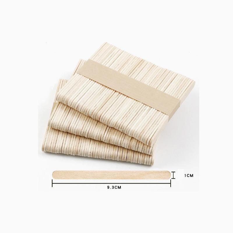 100Pcs Wooden Craft Sticks 4Size Wooden Lollipop Sticks Mini Wood Craft Sticks Set for DIY Crafts Painting Plant Labels Popsicle