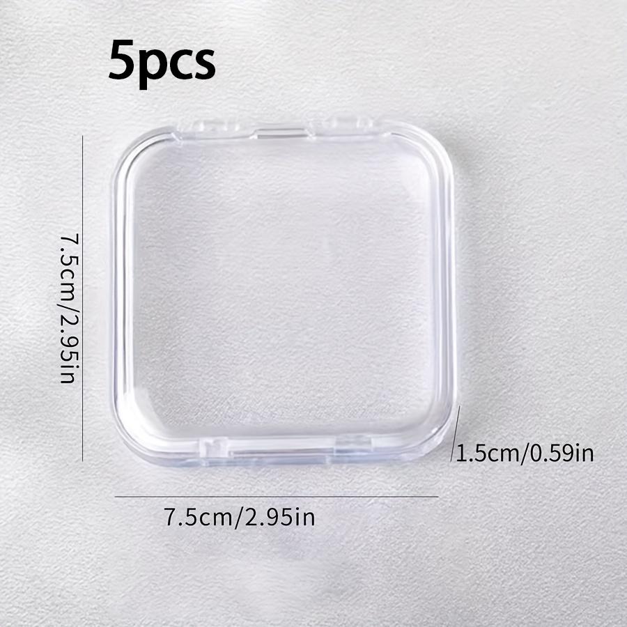 1/3PCS Press-On Nail Storage Acrylic Boxes with Adhesive Sheets Transparent Clear Nail Boxes Jewelry Storage Tool&Accessories