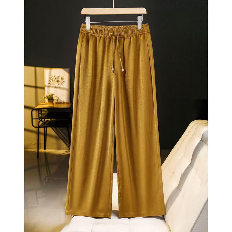 Light Luxury Chinese Style Wide-Leg Casual Pants