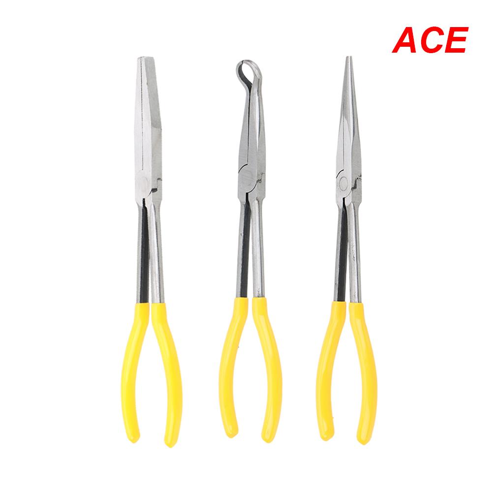 Motorcycle Repair Removal Tools Extra Long Nose Pliers Spanner Clips Straight Bent Tip Mechanic Equipment DIY Auto AccessoriesGood product