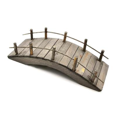 1:12 Dollhouse Mini Wooden Arch Bridge with Railings Miniatures Fairy Garden Miniature Craft