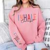 Motivational Quote Sweatshirt: Inhale Courage Exhale Fear Crew Neck Casual Fashion Soft Comfortable Autumn and Winter Hoodie Top