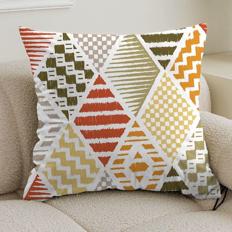 Double-sided bohemian print ethnic pillow cover sofa living room cushion cover geometric pillow square pillowcase