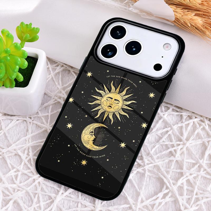 Sun and Moon Face Shockproof Phone Case for iPhone 17 Air 16e 15 11 12 14 13 Pro Max Cover Coque
