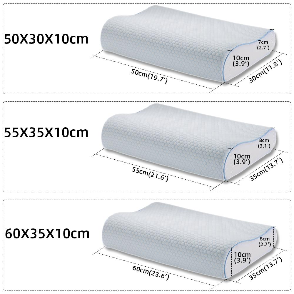 Oreiller orthopédique en mousse à mémoire de forme, oreiller cervical à rebond lent, mémoire ergonomique, relaxation du cou, sommeil confortable