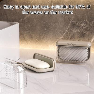 Custodia da Viaggio per Sapone con Coperchio Contenitore Sapone a Prova di Perdite con Strato Drenante Portatile Porta Sapone Solido per Campeggio Palestra Bagno Cucina Dormitorio Hotel