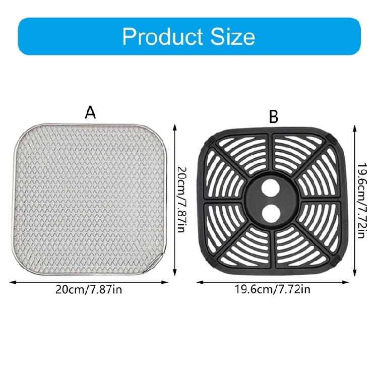 Universal Air Fryers Replacement Rack Square Air Fryers Grill Pan For Great Airflow And Consistent Cooking Results