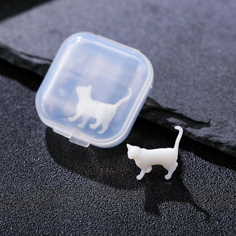 3D Diy Crystal Epoxy Material Filling Enclosed Simulation for Cat Model Micro Landscape Sitting for Cat Material Accesso