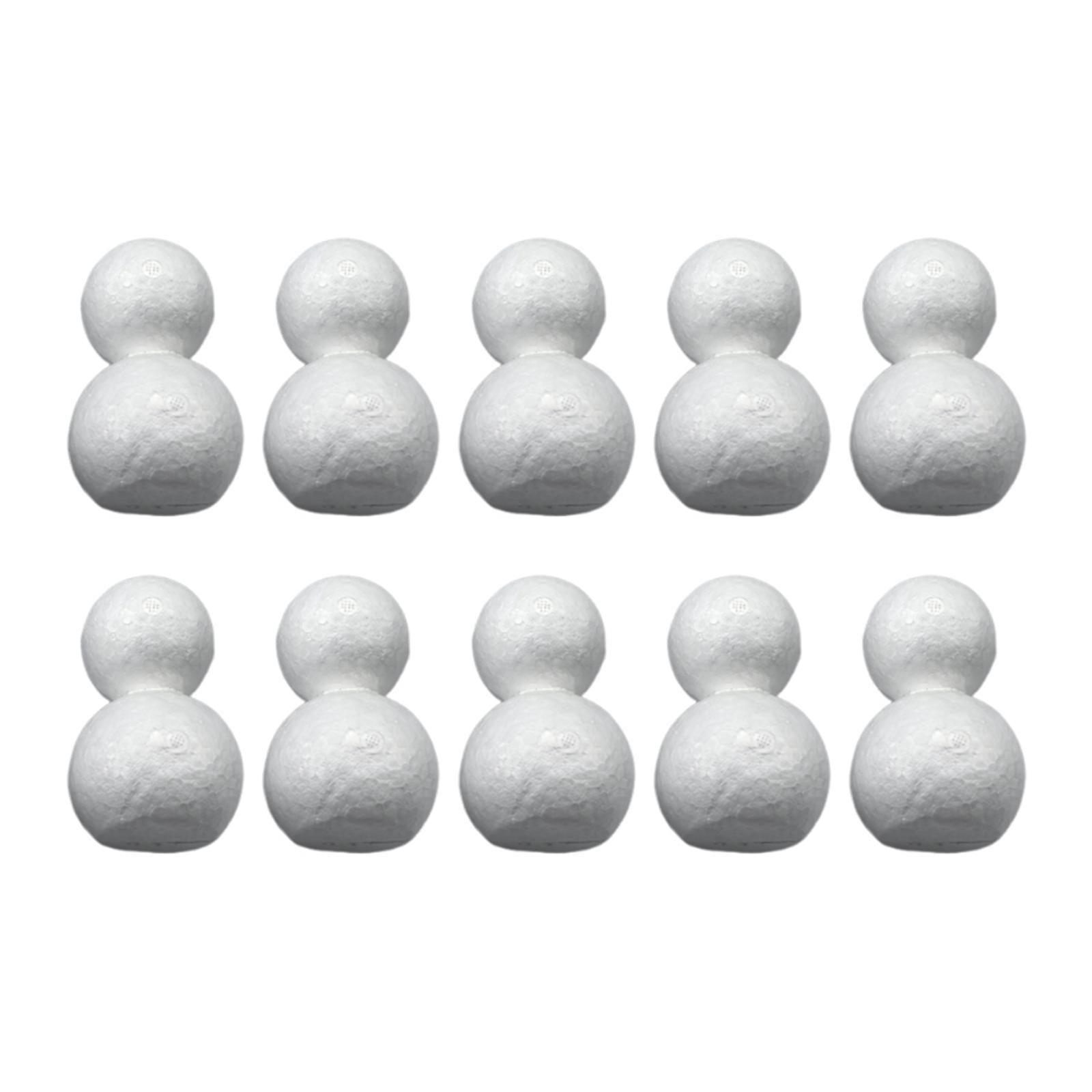 

10 Pieces Foam Snowman Home Decor Handmade Ornaments Funny Foam Balls Snowman Form DIY Crafting for Winter Christmas Party 14cm