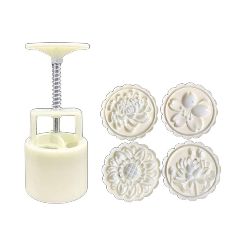 Plastic Mooncake Moulds 3D Mung Bean Cake Molds DIY Mooncake Tools Plastic Material for Moon Festival DIY Mooncake