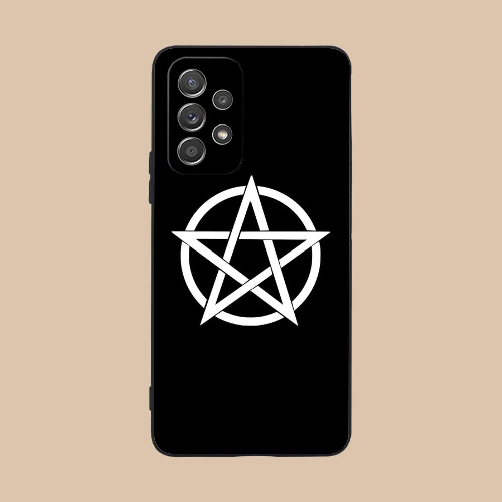 Aesthetic Pentagram Phone Case for Samsung Galaxy A56 55 54 53 52 51 36 35 34 23 16 15 5G Soft TPU Shockproof Cover
