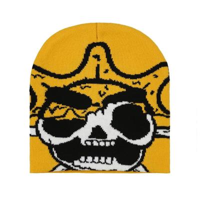 European and American Fashion Versatile Autumn and Winter Warm Fashion Cartoon Pattern Jacquard Knitted Hat