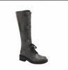 Cowhide~ Maillard Strap Tall Knight Boots Women's Autumn and Winter New Leather Retro Old Belt Buckle Boots