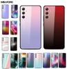 Tempered Glass Case For Samsung M54 M14 A54 5G Paint Hard Back Shell for Samsung Galaxy A14 5G A54 Funda On GalaxyA54 A 54 Coque