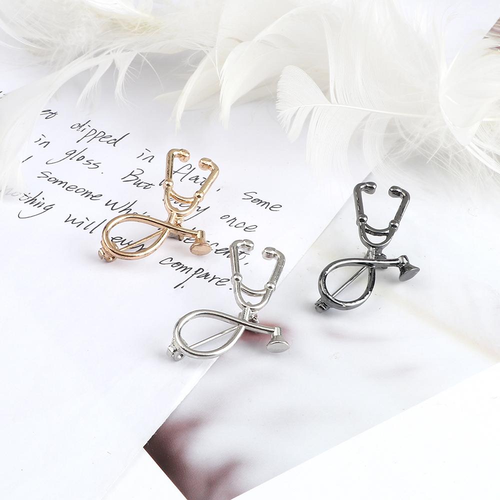 2-4pcs/set Creative Medical Pins Needle Stethoscope Heart Organ Brooch for Nurse Doctor Bag Lapel Badges Jewelry Gifts Wholesale