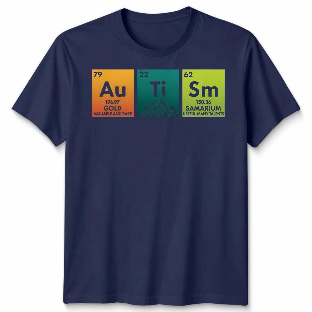 Autismus Bewusstsein Unisex Lustiges Autismus Periodensystem T-Shirt