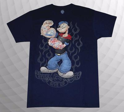Popeye The Sailor Man Guns Vintage T-Shirt