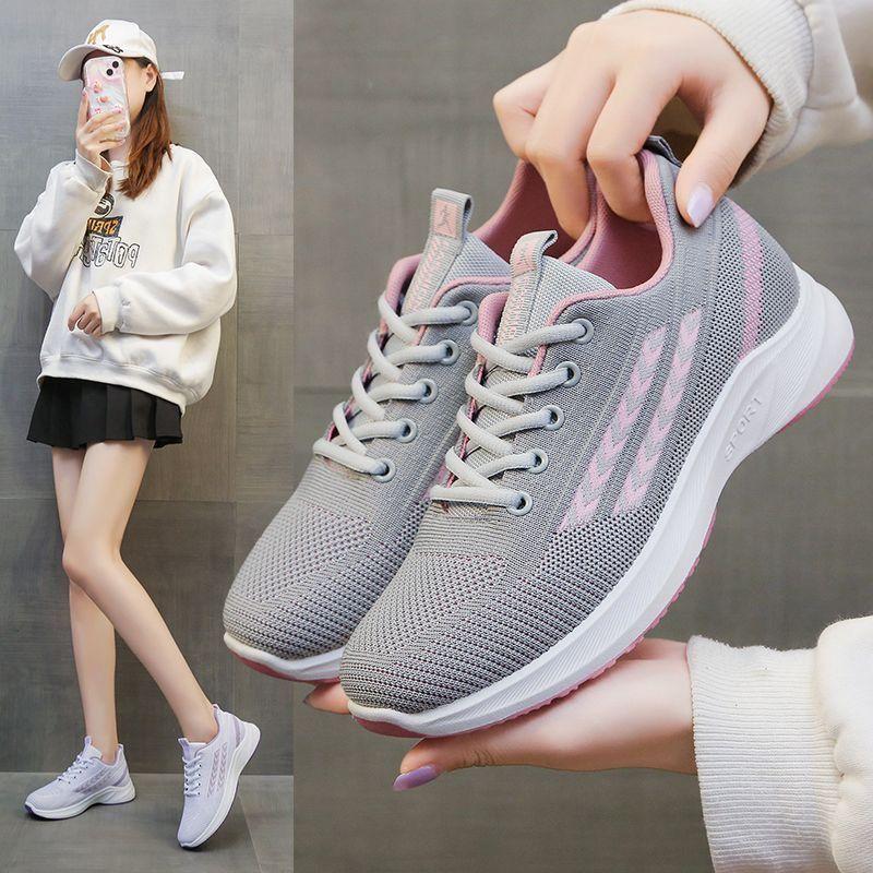 Designer Luxury Brand  De Mujer Thin Dancing Sports Breathable Non-slip Lightweight Women's Casual Mesh Shoes