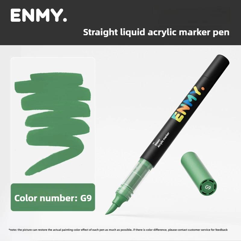 1 Pieza ENMY 60 Colores Marcadores Acrílicos Líquidos Directos Mezclables Punta Suave No Transparentes Marcadores de Arte Material Escolar Papelería