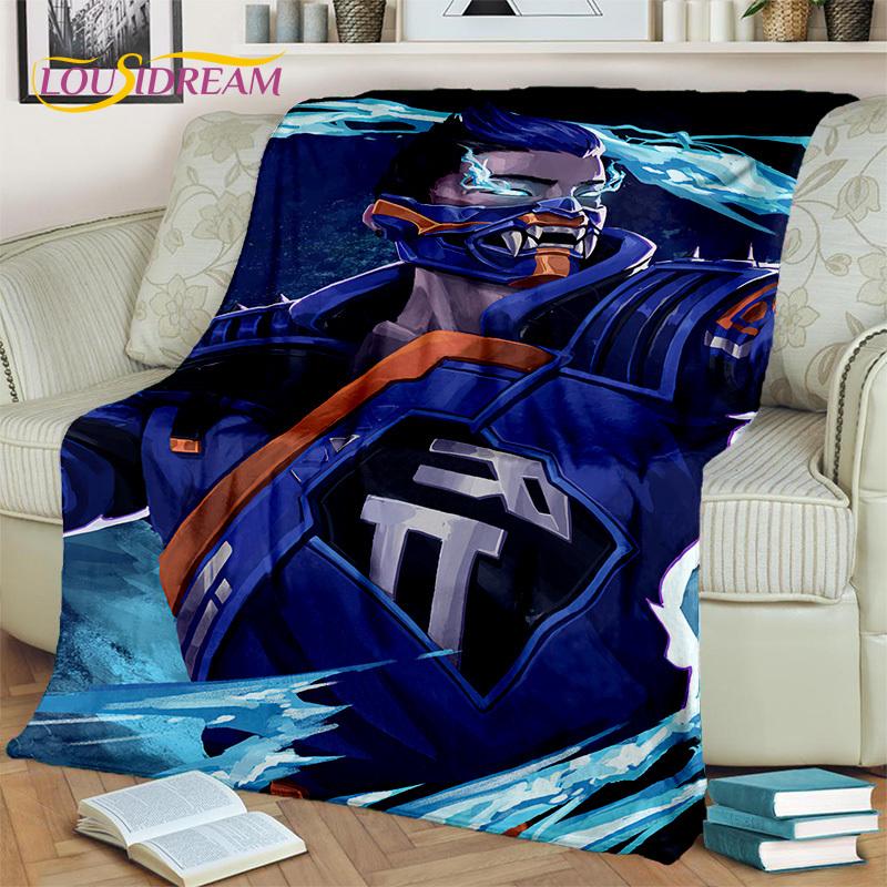 Cartoon Game VALORANT Gamer 3D Blanket,Soft Throw Blanket for Home Bedroom Bed Sofa Picnic Travel Office Rest Cover Blanket Kids
